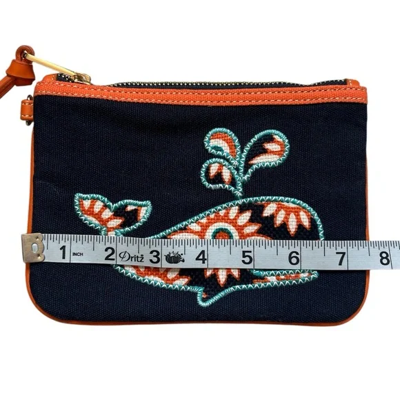 🧜🏻‍♀️Spartina 449 TYBEE Linen Whale Zip Case Bag - Picture 7 of 8